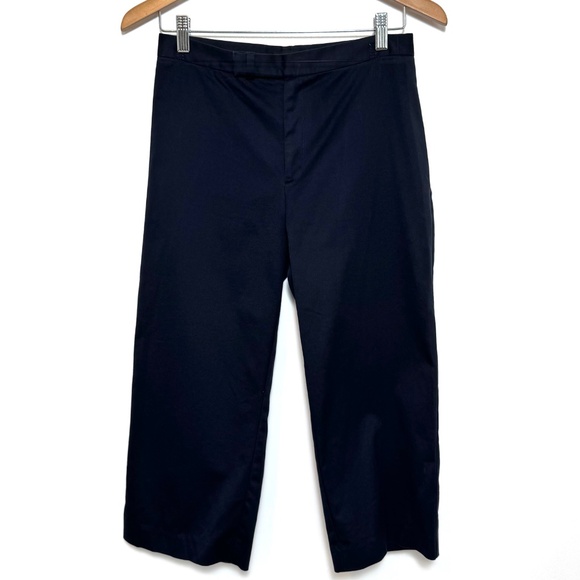 CLUB MONACO Navy Capris Women's Size 6, Cotton-blend Nautical Coastal Work - Picture 1 of 9